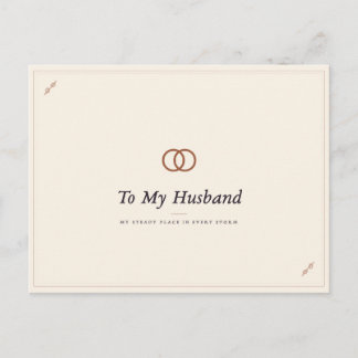To My Husband Romantic Love & Gratitude Postcard