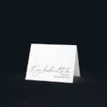 "To My Husband to be On My Wedding Day" Card<br><div class="desc">Check the "Logo & Independant Creator Mark" field and tick the box if you do not want the logo to appear on the card. Designed to coordinate with for the «Chloe» Wedding Invitation Collection. View the collection link on this page to see all of the matching items in this beautiful...</div>