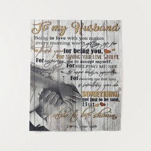 To my Husband  To My Husband Letter   Cute Present Tapestry