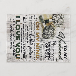 To my Husband  To My Husband   Love Quotes To Him Announcement Postcard