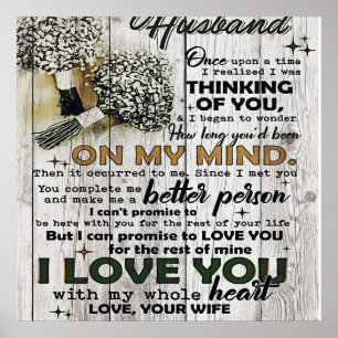 To my Husband To My Husband Love Quotes To Him Poster