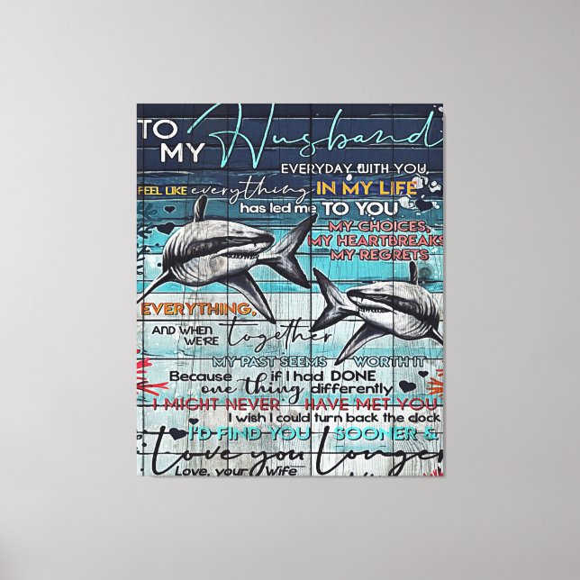 To my Husband | Trendy Gift For Your Husband Canvas Print (Front)