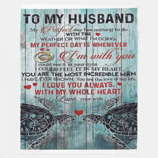 To my Husband | Trendy Gift For Your Husband Fleece Blanket