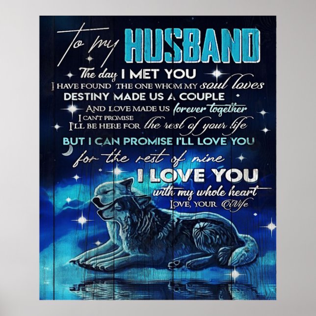 To my Husband | Trendy Gift For Your Husband Poster (Front)