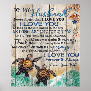 To my Husband   Trendy Gift For Your Husband Poster