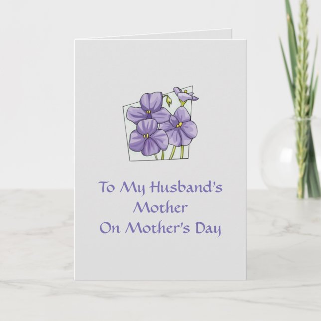 To My Husband's Mother PUR Card (Front)