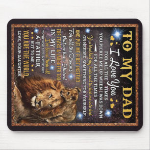 To My Lion Dad Gift, Dad Birthday Gift Idea Mouse Mat