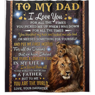 To My Lion Dad Gift, Dad Birthday Gift Idea Shower Curtain