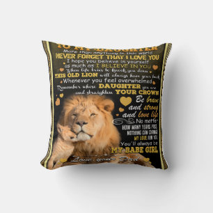 To My Lion Wife Birthday Gift, Love Wife Gift Idea Cushion