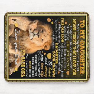 To My Lion Wife Birthday Gift, Love Wife Gift Idea Mouse Mat