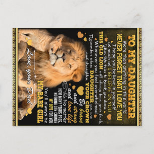 To My Lion Wife Birthday Gift, Love Wife Gift Idea Postcard