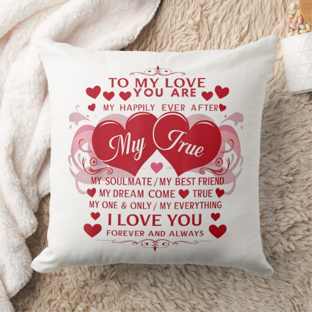 To My Love I Love You Forever And Always Soulmate Cushion (Blanket)