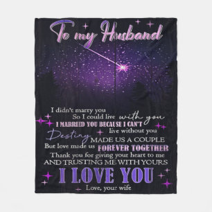 To My Love My Husband   Cute Quotes Gift   Fleece Blanket