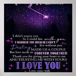 To My Love My Husband   Cute Quotes Gift   Poster