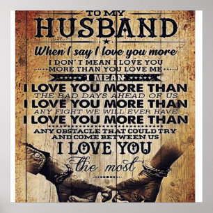 To My Love My Husband   Cute Quotes Gift   Poster