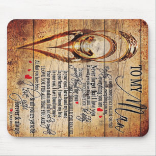 To My Love My Husband Present Cute Quotes Gift Mouse Mat