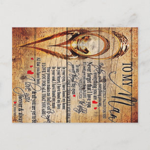 To My Love My Husband Present Cute Quotes Gift Postcard