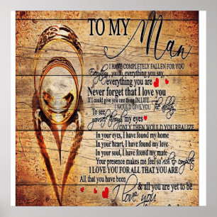 To My Love   My Husband Present   Cute Quotes Gift Poster