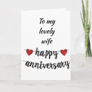 TO MY **LOVELY WIFE** ON OUR ANNIVERSARY CARD