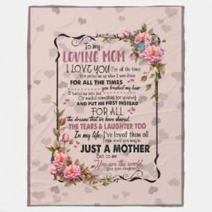 to my loving mum blanket from daughter