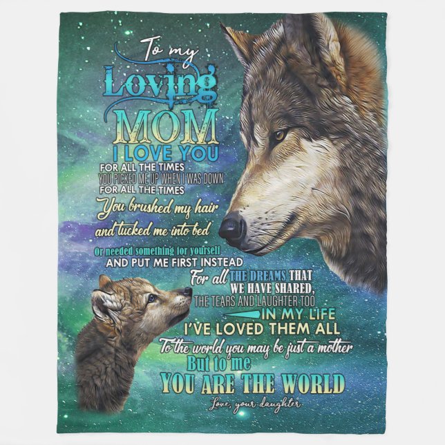 to my loving mum blanket i love you (Front)
