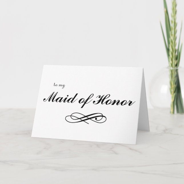 to my Maid of Honour Thank You Card (Front)
