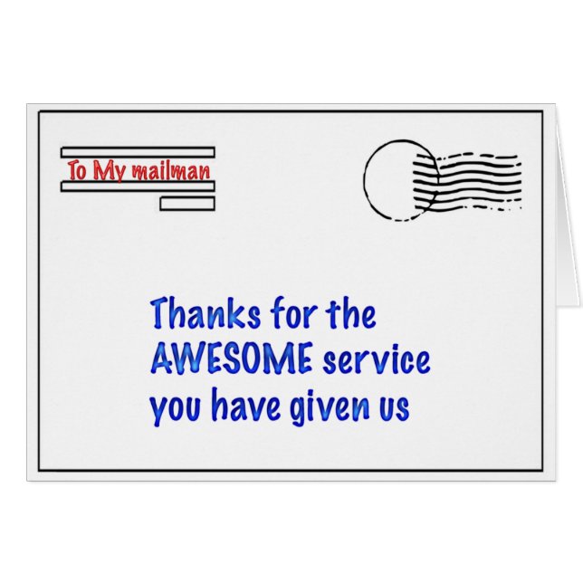 to my mailman (Front Horizontal)