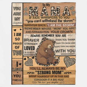To My Mama Letter From Daughter Son Sentimental Fleece Blanket