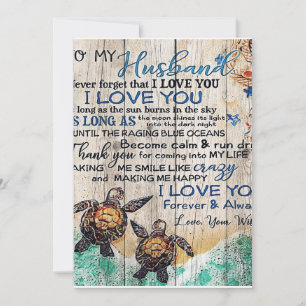 To My Man Gift, Personalised Gift To My Husband Holiday Card