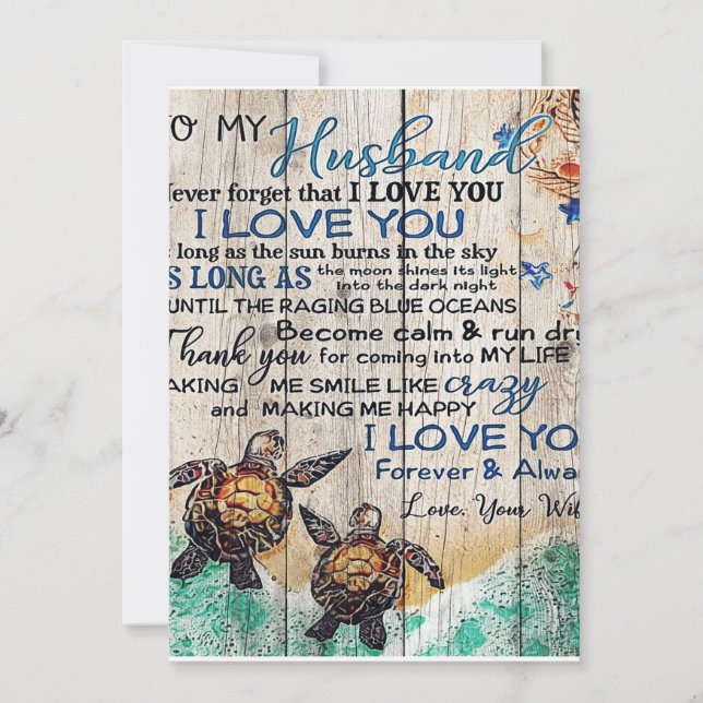 To My Man Gift, Personalised Gift To My Husband Holiday Card (Front)