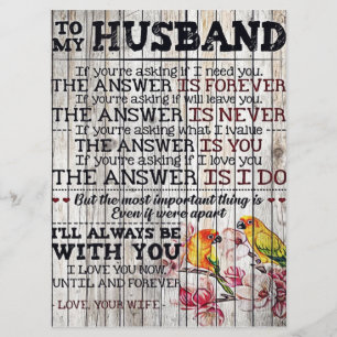 To My Man Gift, Personalised Gift To My Husband Menu