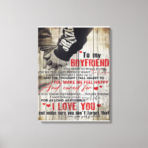 To My Man Gift, Personalized Gift To My Husband Canvas Print