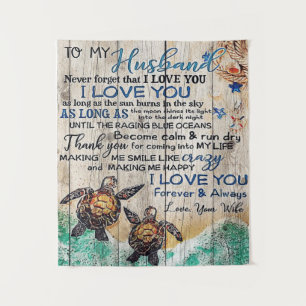 To My Man Gift, Personalized Gift To My Husband Tapestry