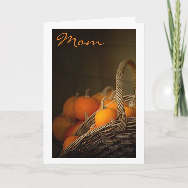 TO MY MOM AT THANKSGIVING=GRATEFUL FOR YOU HOLIDAY CARD (Front)