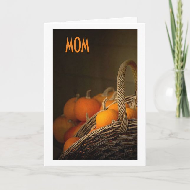 TO MY MOM AT THANKSGIVING=GRATEFUL FOR YOU HOLIDAY CARD (Front)