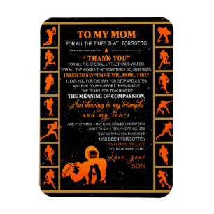 To My Mom Gift, Mom And Son, Ice Hockey Mom Magnet