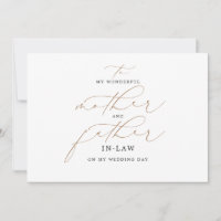 To My Mother and Father In-Law Wedding Message