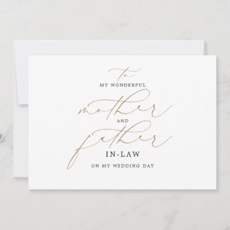 To My Mother and Father In-Law Wedding Message