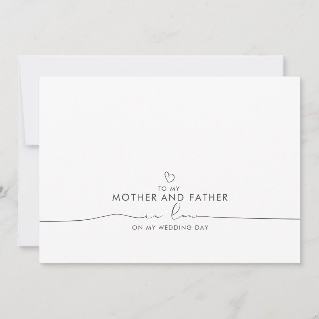 To My Mother and Father In-Law Wedding Message (Front)