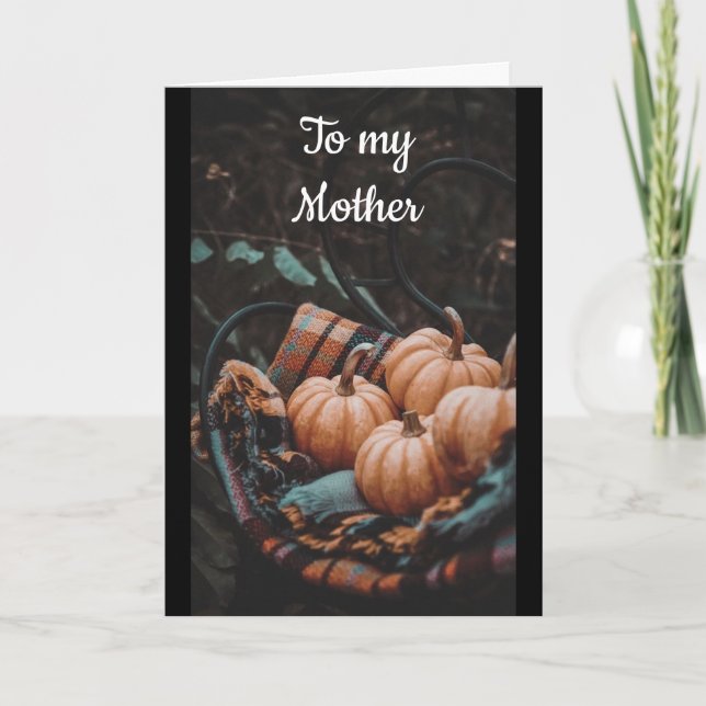 TO MY **MOTHER** AT THANKSGIVING HOLIDAY CARD (Front)