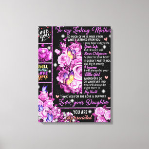 To My Mother Birthday Gift, Love Mum Gift Idea Canvas Print
