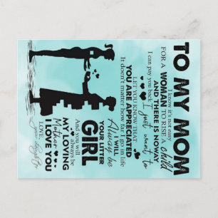 To my mother design Letter to mummy Announcement Postcard