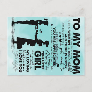 To my mother design Letter to mummy Postcard