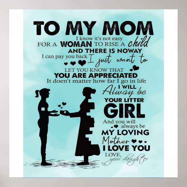 To my mother design | Letter to mummy Poster (Front)