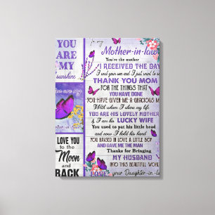 To My Mother- In - Law Gift, Mother Birthday Gift Canvas Print