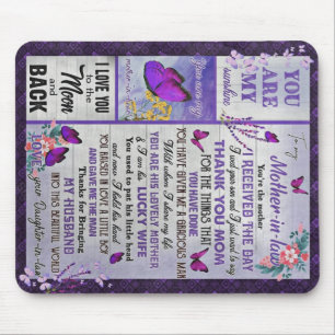 To My Mother- In - Law Gift, Mother Birthday Gift Mouse Mat