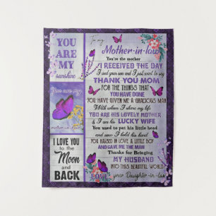 To My Mother- In - Law Gift, Mother Birthday Gift Tapestry