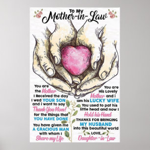to my mother in law, To My Mum Canvas Poster