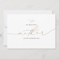 To My Mother On My Wedding Day Elegant