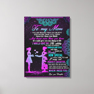 To My Mum And Daughter Gift, Mummy Gift Idea Canvas Print